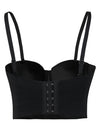 Gothic Bustier Crop Top Bra Back View