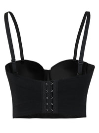 Gothic Bustier Crop Top Bra Back View