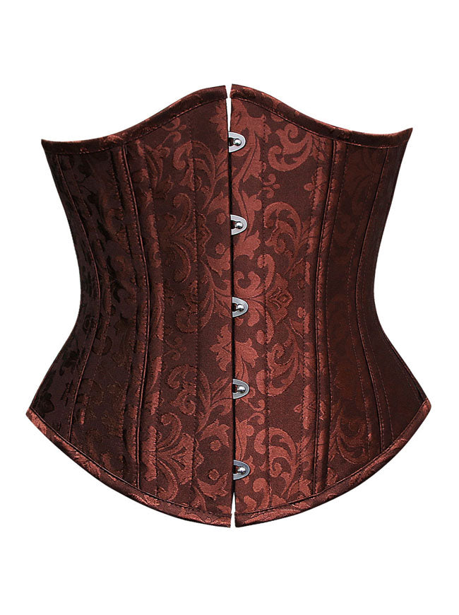 26 Steel Boned Vintage Brocade Underbust Waist Training Corset