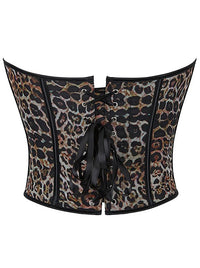 Women Sexy Leopard Corset Top Back View