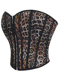 Female Fashion Leopard Print Bustier Top Detail View