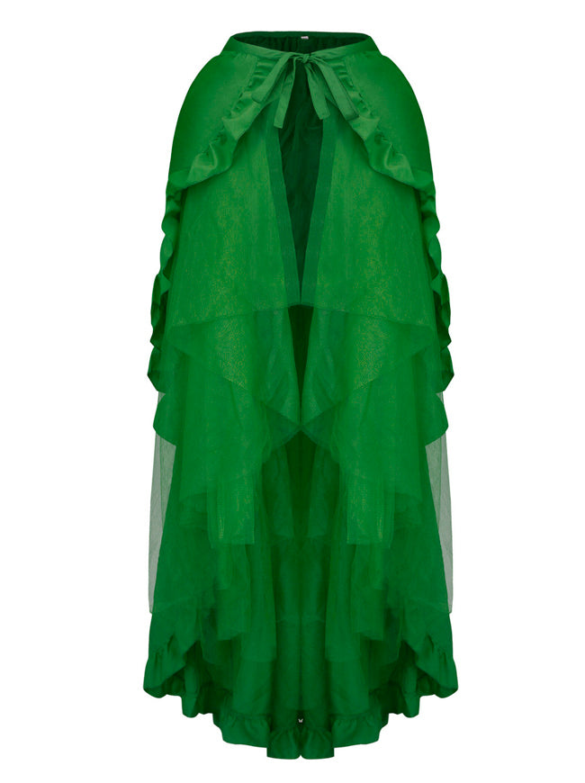 Green Tulle Tutu Bustle Skirt Wrap Cape Main Image