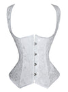 Spiral Steel Boned  Jacquard Waist Training Cincher Underbust Corset Vest