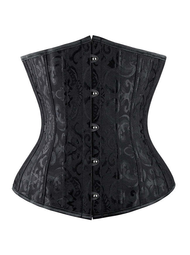 Double Heavy Spiral Steel Boned Underbust Waist Cincher Corset