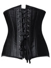 High Quality Casual Waist Training Daily All-match Women Black Punk Gothic Strapless Underbust Corset Tops Back View