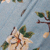 Renaissance Overbust Flower Printed Strapless Daily Blue Crop Corset Top Detail View