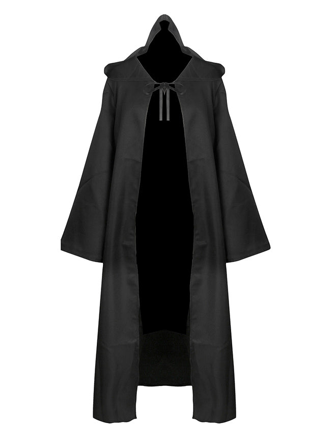 Gothic Black Cloak Halloween Long Sorceress Vampire Cape for Girls Main View