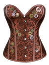 Steampunk Gothic Jacquard Overbust Corset Waist Cincher Bustier