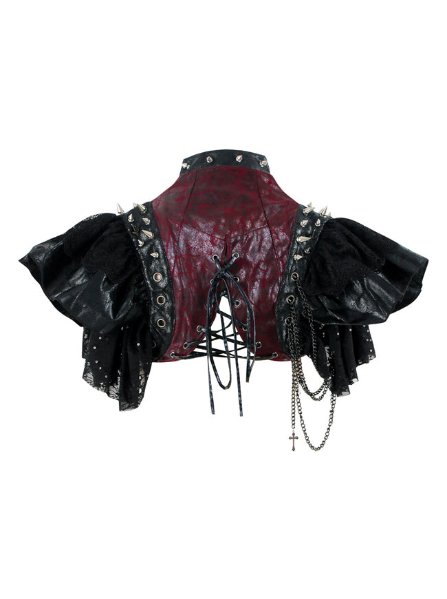 Cropped hot Jacket Steampunk Contemporary Modern Navy Bolero Victorian Costume Formal Punk