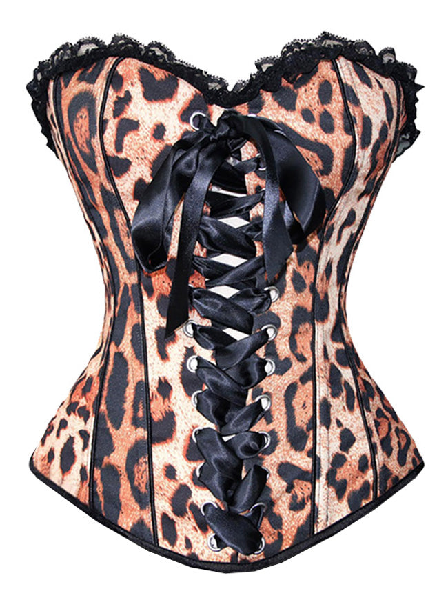 Leopard Print Overbust Corset