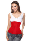 Red Lace Spiral Steel Boning Waist Training Body Trainer Underbust Corset