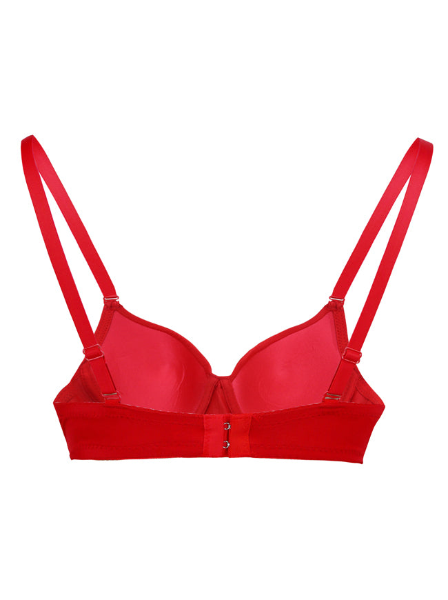 Sexy Retro Skeleton Metal Rivets Clubwear Dance Party Sport Bra Red