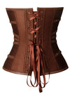 Steampunk Vintage Lace Up Corset with Buckles Back View