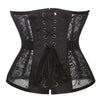 Fashion Female Busk Closure Spiral Steel Boned Waist Training Corset Tops Back View