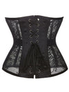 Fashion Female Busk Closure Spiral Steel Boned Waist Training Corset Tops Back View