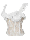 Womens Lace Mesh Bustier Top Detail View