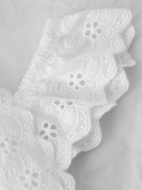 White Lace Corset Top Detail View