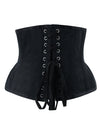 Waist Training Shapewear Black Girdles Shapewear Steel Boned Underbust Corset Back View