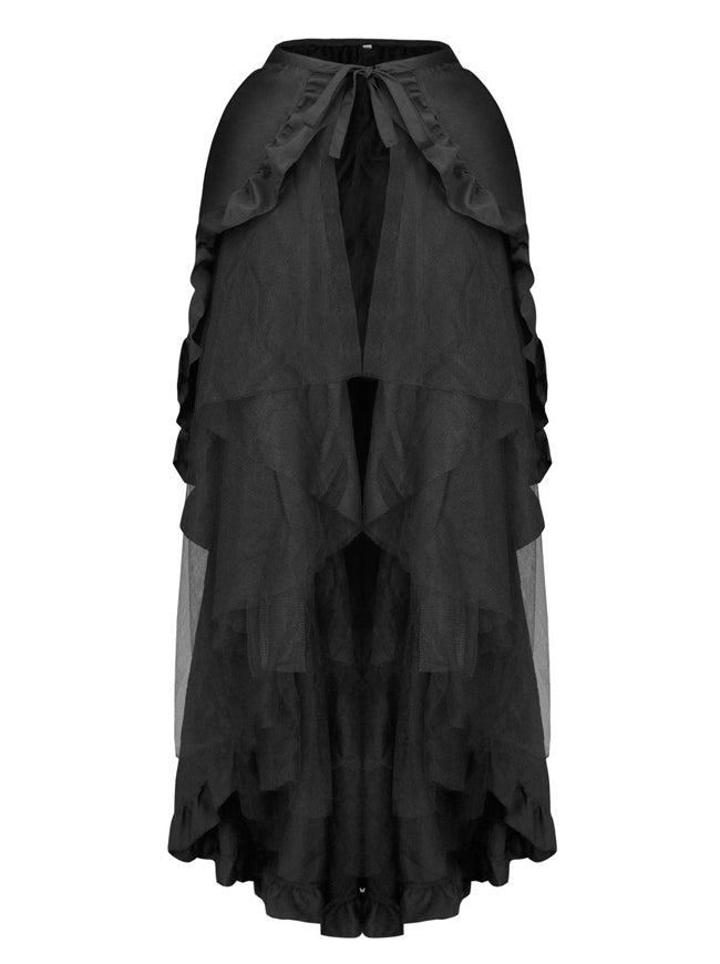 Black Tulle Tutu Bustle Skirt Wrap Cape Main Image