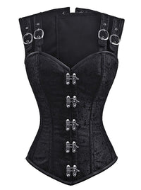 Gothic Steampunk Brocade Steel Boned Waist Cincher Corset Vest Main Image