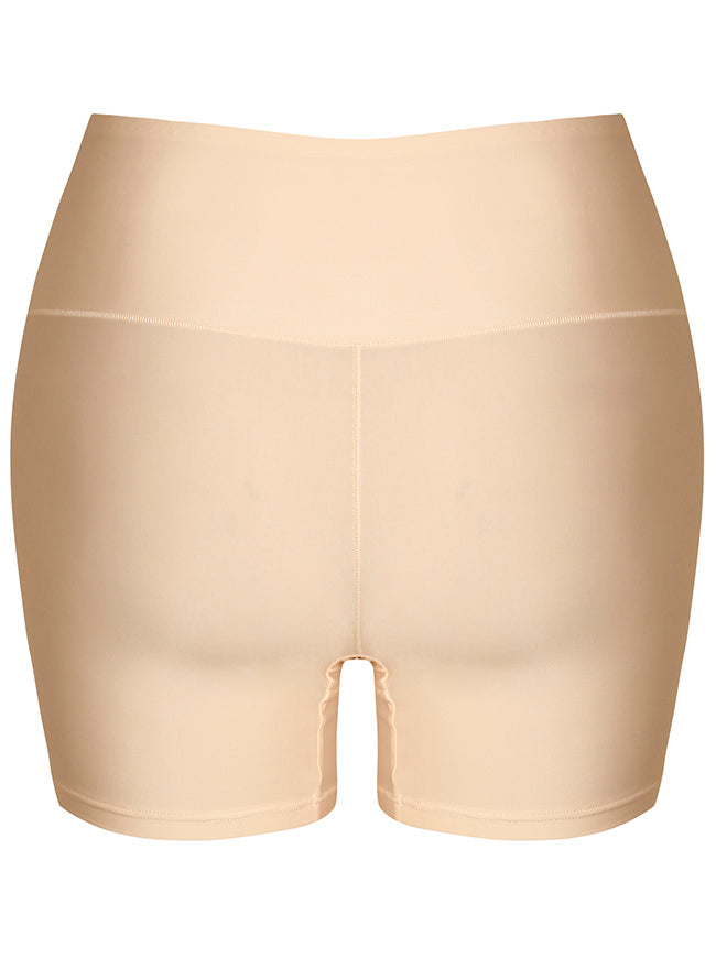 High Waist Tummy Control Cheeky Beige Seamless Panties Back View