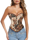 Retro Vintage Jacquard Floral Overbust Renaissance Corset Top Main Image