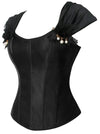 Black Gothic Corset Bustier Lingerie for Women Back View