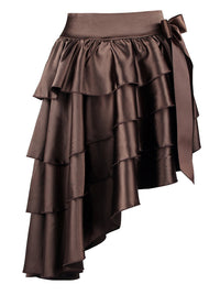 Satin High-low Ruffles Dancing Party Skirt Main Image