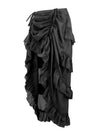 Gothic Steampunk Pirate Rockabilly High Low Renaissance Cyberpunk Cosplay Maxi Skirt Side View