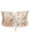 Women Floral Corset Belt Back View