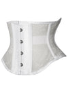 Mesh Steel Bone Waist Training White Underbust Corset Side View