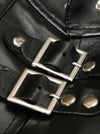 Retro Leather Bolero Jacket Shoulder Armor Shrug Buckles Detail View-2