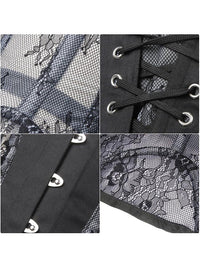 Fashion Short Torso Lace Up Waist Training Corset Detail View