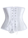 Burlesque Lace Up Underbust Bridal Corset for Wedding Dress White