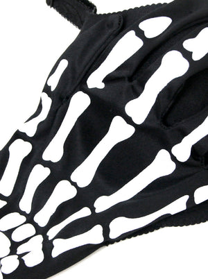 Punk Rock Halloween Party Skeleton Claws 3/4 Cup Wireless Bra