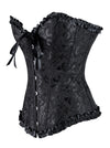 Victorian Gothic Brocade Pattern Wedding Bridal Bustier Strapless Corset