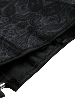 High Quality Casual All-match Women Black Jacquard Daily Clubwear Dance Corset Top Detail View