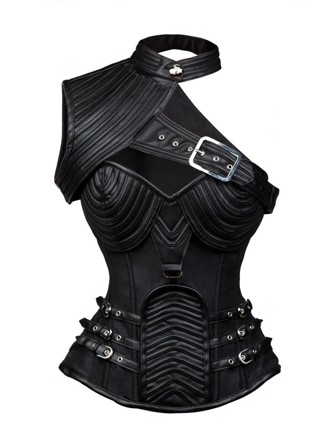 Steampunk Gothic Heavy Strong Steel Boned Corset with Zipper Main Image