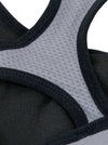 Women's High Quality Workout Gymnastics Sports Bras Gray Detail View