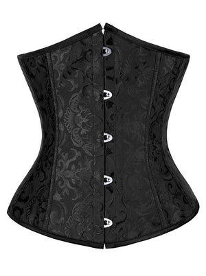 Floral Brocade Waist Cincher Shaper Underbust Corset