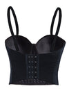 Steampunk Sexy Spaghetti Straps Rivets Beads Push Up Sports Bras Back View