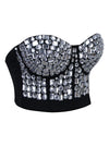 Steampunk Sexy Rhinestone Spaghetti Straps B Cup Push Up Sports Bras