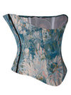 Brocade Jacquard Medieval Retro Victorian Renaissance Vintage Corset Side View