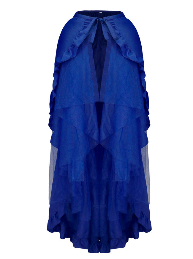 Blue Tulle Tutu Bustle Skirt Wrap Cape Main Image