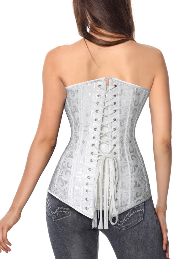 Steel Boned Long Torso Hourglass Body Shaper Corset for Weight Loss