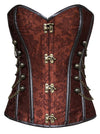 Spiral Steel Boned Steampunk Gothic Bustier Corset with Chains Main Image