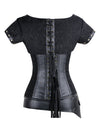 Steampunk Floral Steel Boned Overbust Corset Jacket with Belt