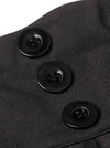 Renaissance A-Line Pleated Swing Skirt with Decoration Buttons Detail View-1