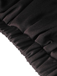 Fashion Showgirl Plus Size Black Dance Party Elastic Skirt Detail View-2