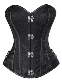 Spiral Steel Boned Steampunk Goth Halloween Burlesque Corset Main Image